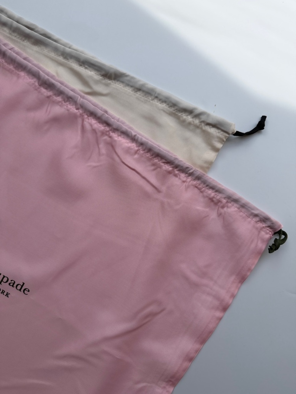 kate spade Pink and Cream Logo Drawstring Dust Bags Set - Picture 7 of 11